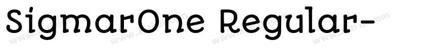 SigmarOne Regular字体转换